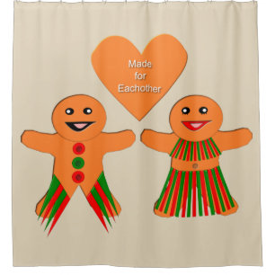 Niedliches Weihnachtsgebäck Duschvorhang