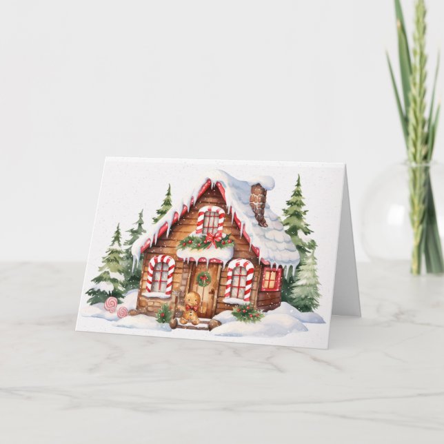Niedliches Weihnachtsgebäck Feiertagskarte (Vorderseite)