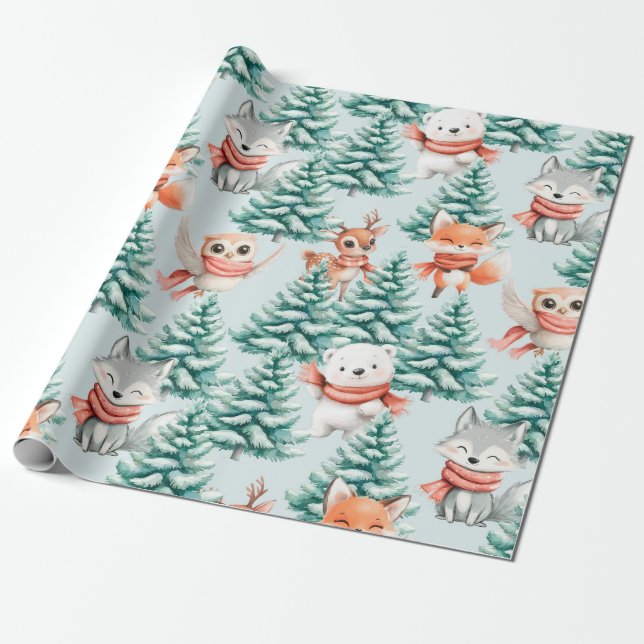 Niedliches Weihnachtsgebäck für Kleinkinder Geschenkpapier (Ungerollt)