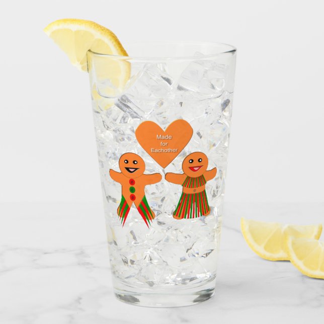 Niedliches Weihnachtsgebäck Glas (Vorderseite Ice)