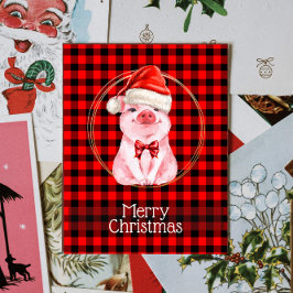Niedliches Weihnachtsgebäck mit Buffalo Kariertes  Feiertagspostkarte