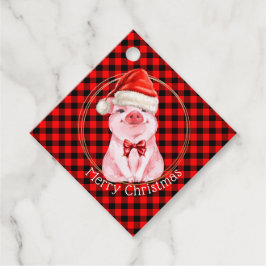Niedliches Weihnachtsgebäck mit Buffalo Kariertes  Geschenkanhänger