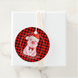 Niedliches Weihnachtsgebäck mit Buffalo Kariertes  Geschenkanhänger