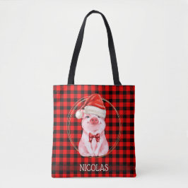 Niedliches Weihnachtsgebäck mit Buffalo Kariertes Tasche