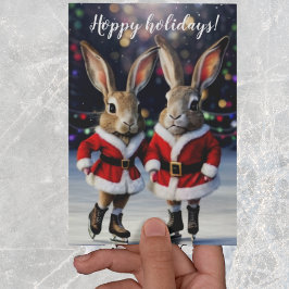 Niedliches Weihnachtsgebirge Rabbit Liebhaber Karte