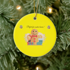 Niedliches Weihnachtsgeschenk für Cookies Keramik Ornament