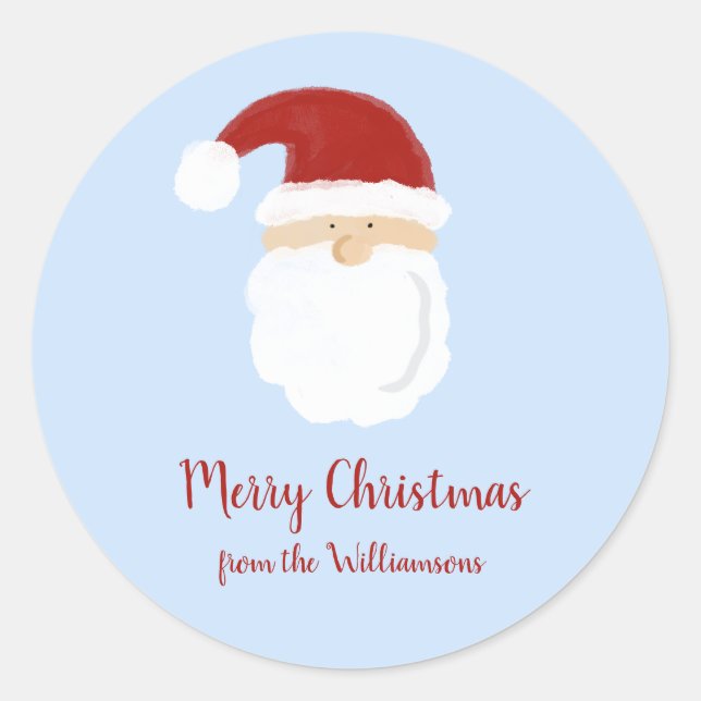 Niedliches Weihnachtsgeschenk für den Weihnachtsma Runder Aufkleber (Vorderseite)