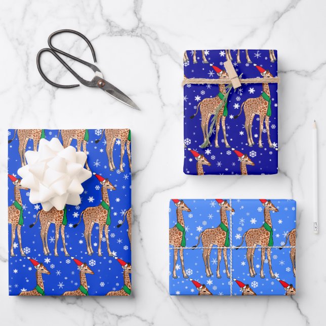 Niedliches Weihnachtsgeschenk in einer Weihnachtsm Geschenkpapier Set (Vorderseite)