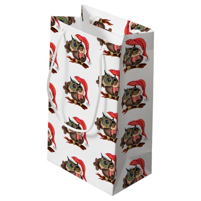 Niedliches Weihnachtsgeschenk Kleine Geschenktüte (Rückseite Schrägansicht)