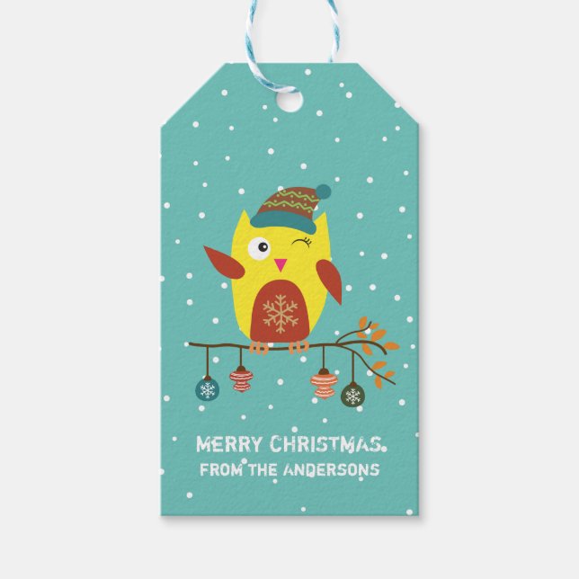 Niedliches Weihnachtsgeschenk nach Maß Geschenkanhänger (Vorderseite)