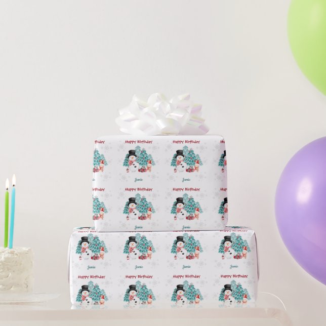 Niedliches Weihnachtsgeschenk | Name Geschenkpapier (Partygeschenke)