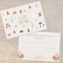 Niedliches Weihnachtsgeschenkzertifikat