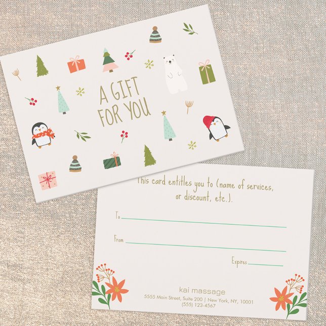 Niedliches Weihnachtsgeschenkzertifikat (Von Creator hochgeladen)