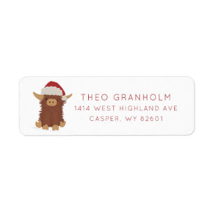 Niedliches Weihnachtsgeschirr Highland Kuh Weihnac