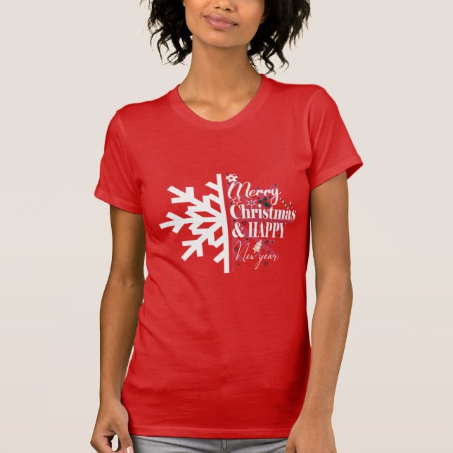 Niedliches Weihnachtsjahr T - Shirt (Vorderseite)