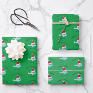 Niedliches Weihnachtsjunges Geschenkpapier Set
