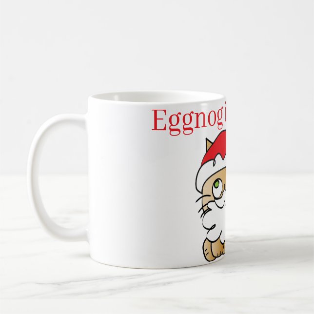 Niedliches Weihnachtskatzenegnoe Kaffeetasse (Links)