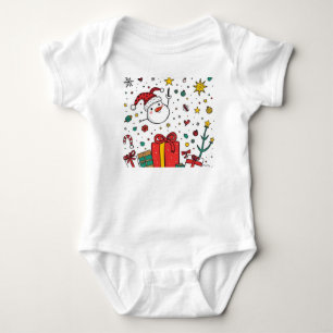 Niedliches Weihnachtskinderoutfit Baby Strampler