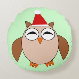 Niedliches Weihnachtskissen Rundes Kissen