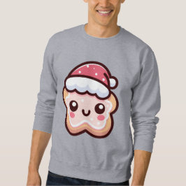 Niedliches Weihnachtskoch mit Weihnachtsmannmütze Sweatshirt