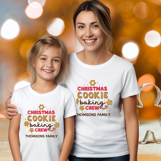 Niedliches Weihnachtskochtchen Backen Crew Familie T-Shirt (Von Creator hochgeladen)