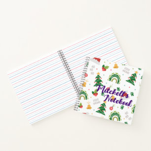 Niedliches Weihnachtskonzept Notizbuch