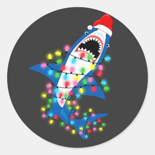 Niedliches Weihnachtslicht Runder Aufkleber (Vorderseite)