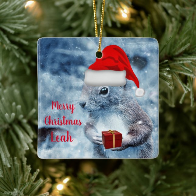 Niedliches Weihnachtslied Keramikornament (Baum)