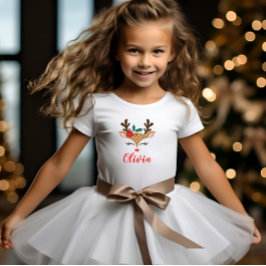 Niedliches Weihnachtsmädchen Baby T-shirt