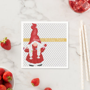 Niedliches Weihnachtsmädchen Personalisiert Serviette