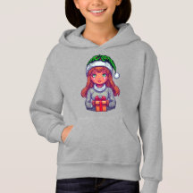 Niedliches Weihnachtsmädchen pixelart