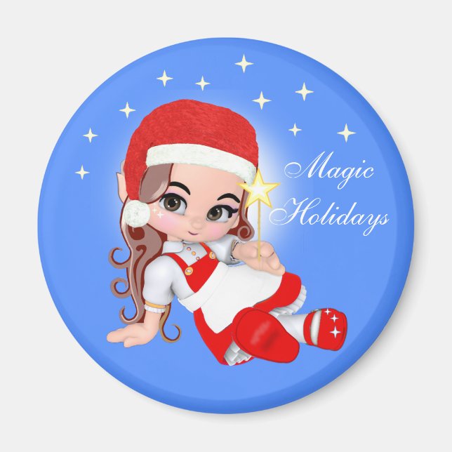 Niedliches Weihnachtsmagazin Angel & Stars Magnet (Vorne)