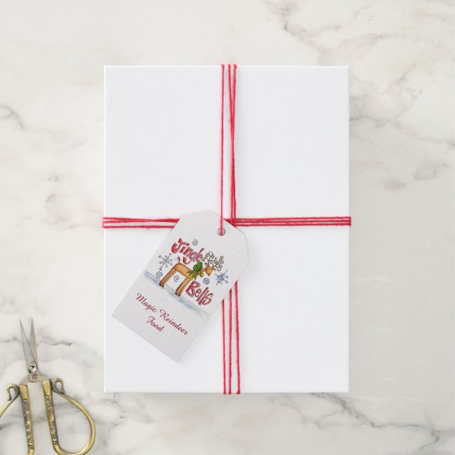 Niedliches Weihnachtsmagie-Rentierfutter Geschenkanhänger (Mit Garn)