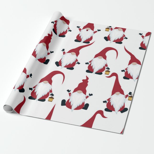 Niedliches Weihnachtsmuster Geschenkpapier (Ungerollt)