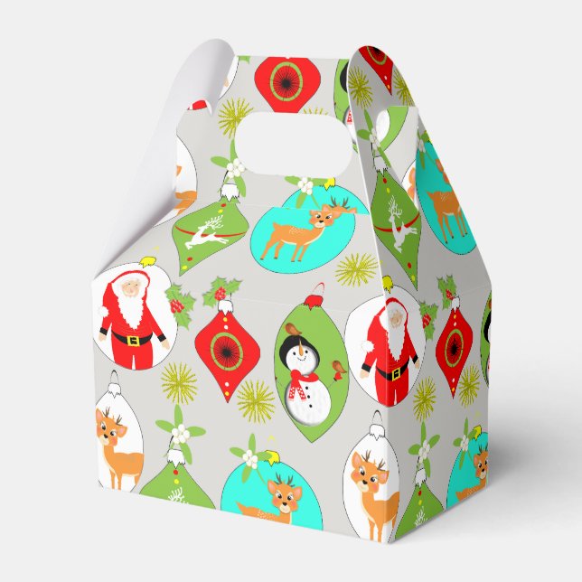 Niedliches Weihnachtsmuster Geschenkschachtel (Vorderseite)
