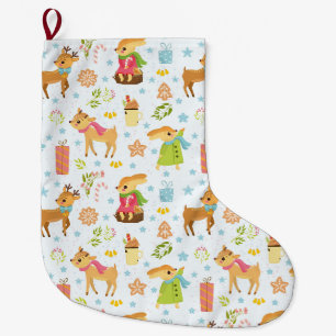 Niedliches Weihnachtsmuster Großer Weihnachtsstrumpf
