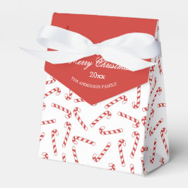 Niedliches Weihnachtsmuster in Rot und Weiß Candy  Geschenkschachtel
