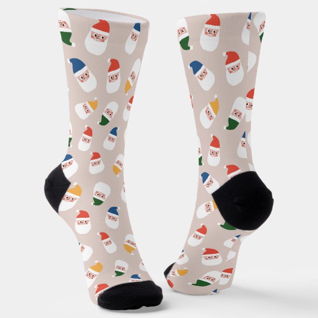 Niedliches Weihnachtsmuster Socken (Gewinkelt)