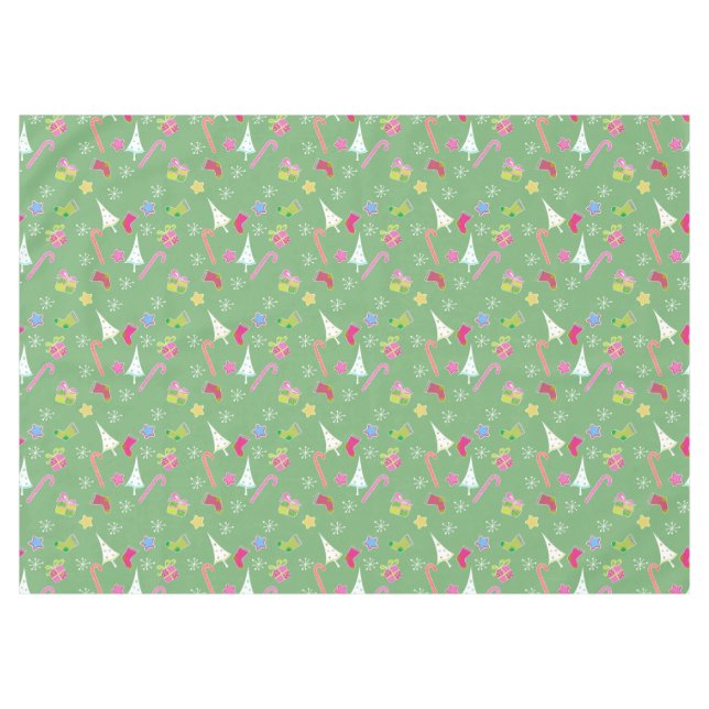 niedliches Weihnachtsmuster Tischdecke (Vorderseite (Horizontal))