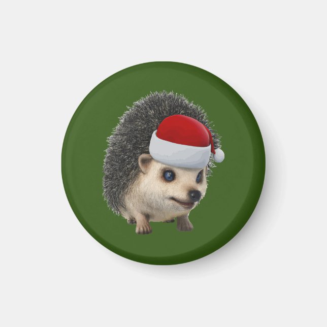 Niedliches Weihnachtsopsum oder Igel mit Weihnacht Magnet (Vorne)