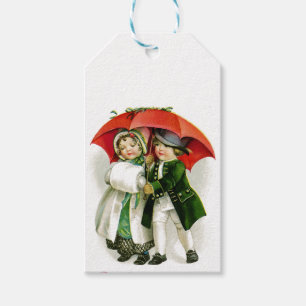 Niedliches Weihnachtspaar Geschenkanhänger