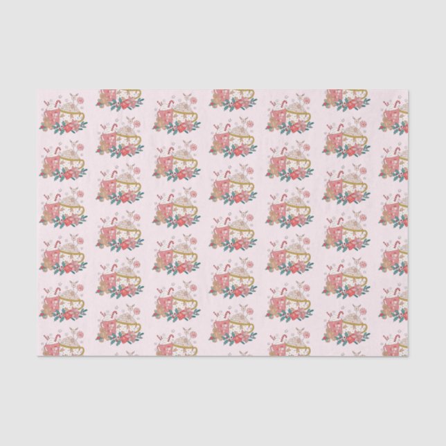 Niedliches Weihnachtspapier Seidenpapier (Vorderseite)
