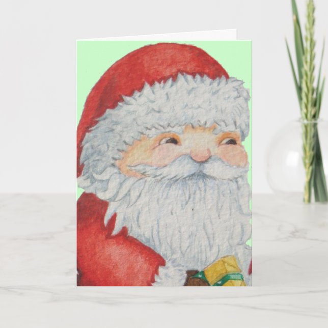 Niedliches Weihnachtsporträt Feiertagskarte (Vorderseite)