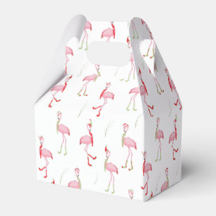 Niedliches Weihnachtsrosa Flamingo-Muster Geschenkschachtel