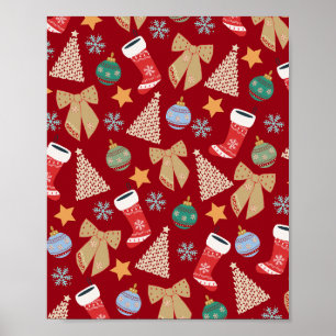 Niedliches Weihnachtsrot Poster