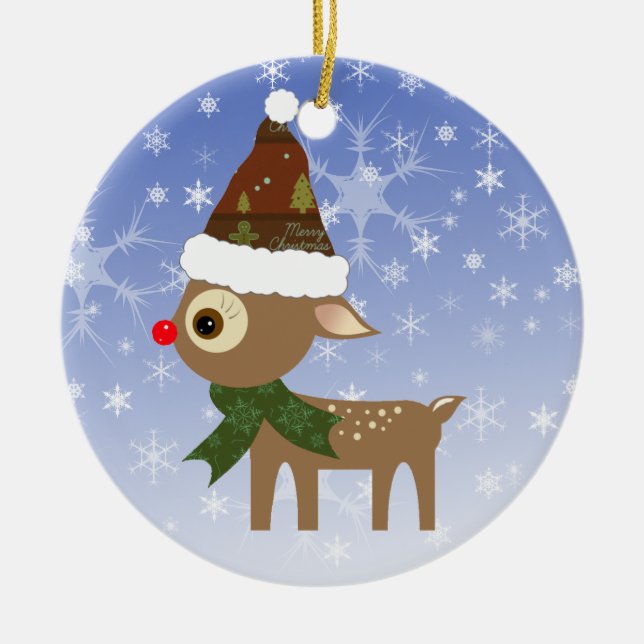 Niedliches Weihnachtsschmuck Rentier (Vorne)