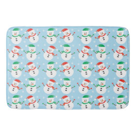 Niedliches Weihnachtsschneemann Snowflake Muster Badematte