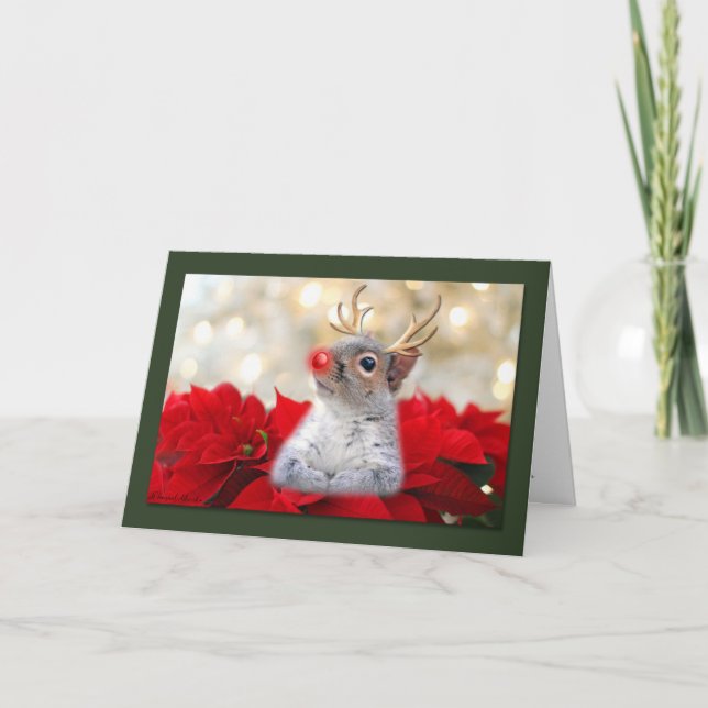 Niedliches Weihnachtsschrei Feiertagskarte (Vorderseite)
