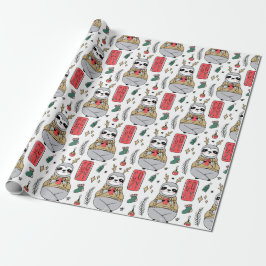 Niedliches Weihnachtswackelpapier Geschenkpapier