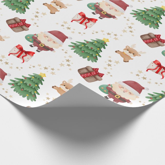 Niedliches Weihnachtswackelpapier Geschenkpapier (Ecke)